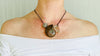 Ammonite, Crystal and Silver Pendant Necklace.