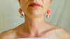 Faux Shell and Silver Earrings. - Aadya Bazaar
