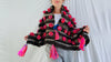 Wool Shawl. Pom Poms & Tassels. Mayan. Chamula. Mexico - Aadya Bazaar