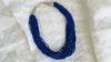 Multi-Strand Lapis Lazuli Necklace. Sterling Silver.