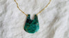 Chrysocolla Pendant & Gold Plated Chain Necklace.