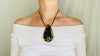 Large Amber Pendant on a Leather Cord