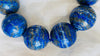 Lapis Beaded Necklace. Huge Spheres - Aadya Bazaar