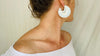 Flat Hoop Earrings. Sterling Silver - Aadya Bazaar