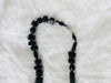 Tourmaline Long Beaded Necklace. Black