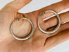 Antique Hmong SIlver Tribal Earrings. Hoops. Northern Vietnam. Gauged Earrings. - Aadya Bazaar