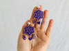 Carved Gourd Earrings. Silver & Quartz Crystal. Oaxaca, Mexico. - Aadya Bazaar