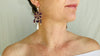 Carved Gourd and Sterling Silver Earrings. - Aadya Bazaar