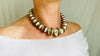 Tuareg Graduated Silver & Wood Necklace. - Aadya Bazaar