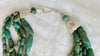 Guatemalita Jade Multistrand Necklace. Sterling Silver. - Aadya Bazaar