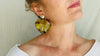 Amber Heart & Sterling Silver Earrings. Atelier Aadya. 0116