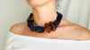 Lapis and Amber Beaded Necklace. Mexican Amber. Chunky