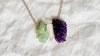 Amethyst Druzy, Prehnite & Quartz Crystal Necklace. Sterling Silver. Medicine Necklace. 1281.