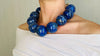 Lapis Beaded Necklace. Huge Spheres