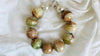 BandedOnyx Beaded Necklace. Huge Spheres. Fine Silver Beads - Aadya Bazaar