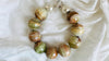 BandedOnyx Beaded Necklace. Huge Spheres. Fine Silver Beads