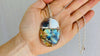 Labradorite and Silver Pendant Necklace. Fine Silver Chain