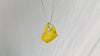 Amber Heart Pendant on Sterling Silver Snake Chain. ***IN COMPLIANCE with ETSY Policy*****