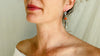 Coral and Sterling Silver Earrings. Cast Hand and Monte Alban Bells. - Aadya Bazaar