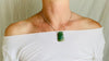 Ancient Zapotec Jade Pendant on Silver Chain. Adze. - Aadya Bazaar