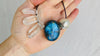 Labradorite, Quartz Crystal and Silver Pendant Necklace. - Aadya Bazaar