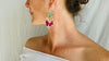 Vintage Uzbek Filigree Earrings. Vermeil. Bukhari. Pearls & Semi-Precious Stones - Aadya Bazaar