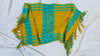 Fringe Poncho. San Andres Larrainzar. Mayan. Chiapas Mexico. Hand-Woven - Aadya Bazaar