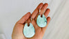 Turquoise & Sterling Earrings. Pale Green 0223