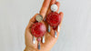 Carved Gourd and Sterling Silver Earrings. - Aadya Bazaar