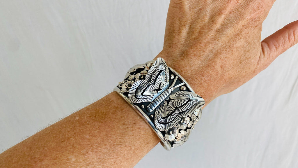 Taxco Sterling Silver Cuff. Butterfly. Fantastic! SINGLE