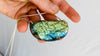 Labradorite and Silver Pendant Necklace. Snake Chain - Aadya Bazaar