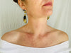Large Amber Drop Earrings. Sterling Silver Ear Wire