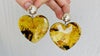 Amber Heart & Sterling Silver Earrings. Atelier Aadya. 0116