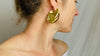 Flat Hoop Earrings. 24 kt Gold Plated Sterling Silver. Atelier Aadya - Aadya Bazaar