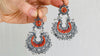 Vintage Oaxacan Filigree Earrings. Coral. Sterling Silver. Mexico. Frida Kahlo