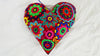 Hand-Embroidered Heart PIllow. Throw Pillow - Aadya Bazaar