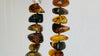 Long Amber & Silver Necklace. Chunky. Southwest Style.