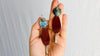 Abalone, Pipe Stone and Sterling Earrings. Native American