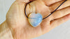 Opalite Pendant Necklace. Sterling Silver & Leather.