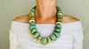 Mayan Guatemalita Jade Graduated Choker Necklace. Guatemalan.
