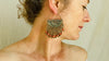 Vintage Uzbek Turquoise Earrings. Sterling Silver. Bukhara,