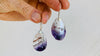 Amethyst & Sterling Silver Drop Earrings. 0303