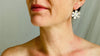 Karen Hill Tribe Flower Earrings. Fine Silver. 0118