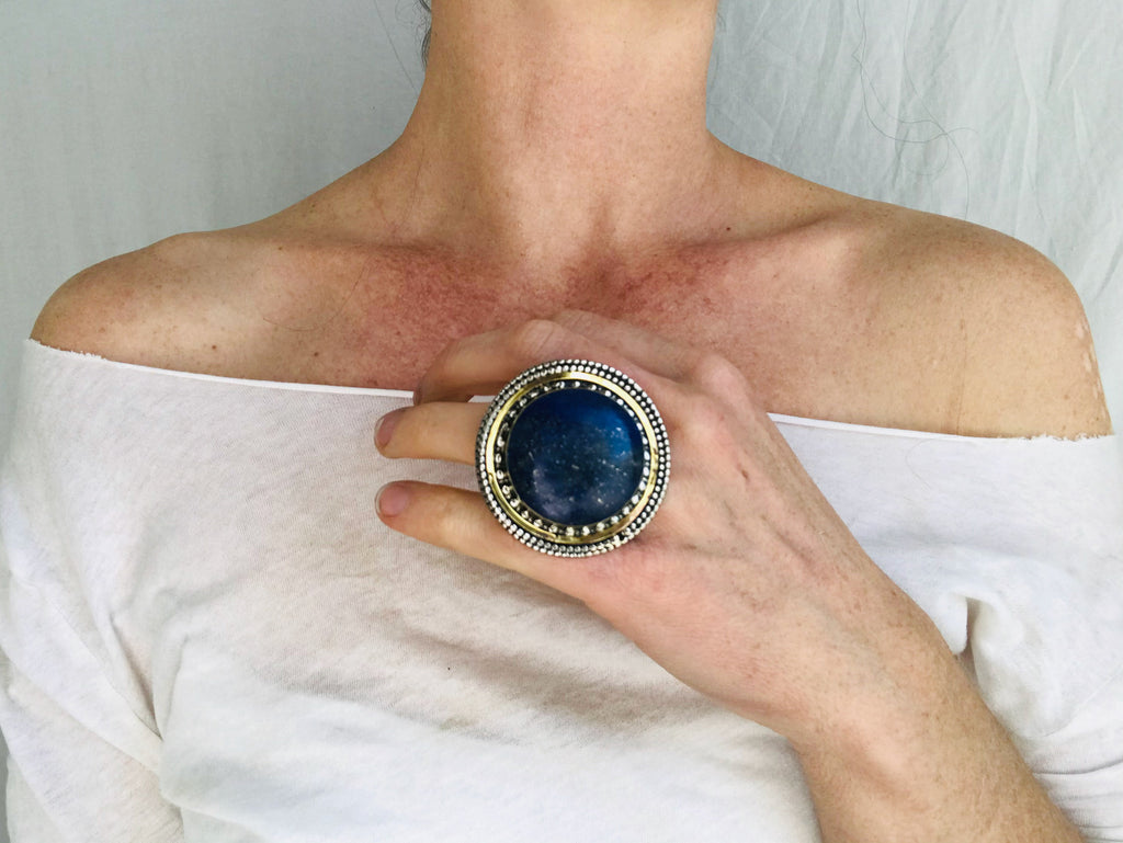 Lapis Lazuli Ring. Adjustable.