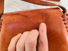 Leather Purse. Adjustable Strap. Chamula Pompom Tassels