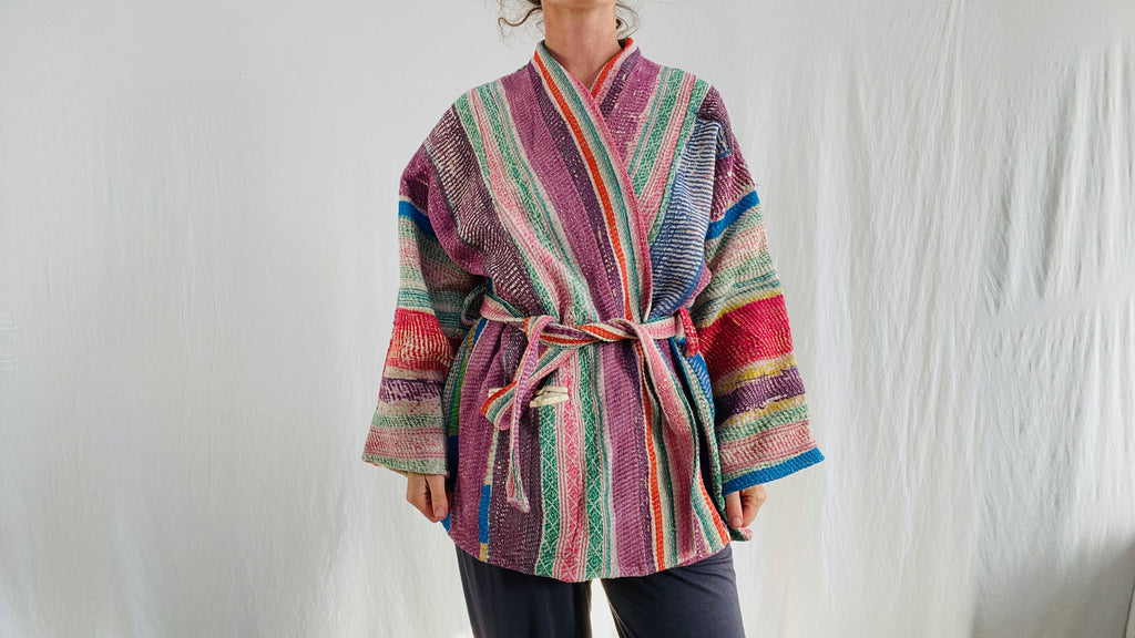 Vintage Kantha Wrap Jacket. 0373
