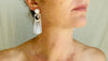 Silver Hmong Dangle Earrings. 0087. Heart