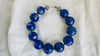 Lapis Beaded Necklace. Huge Spheres. 0051