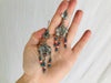 Vintage Uzbek Bukhara Earrings. Silver & Turquoise - Aadya Bazaar