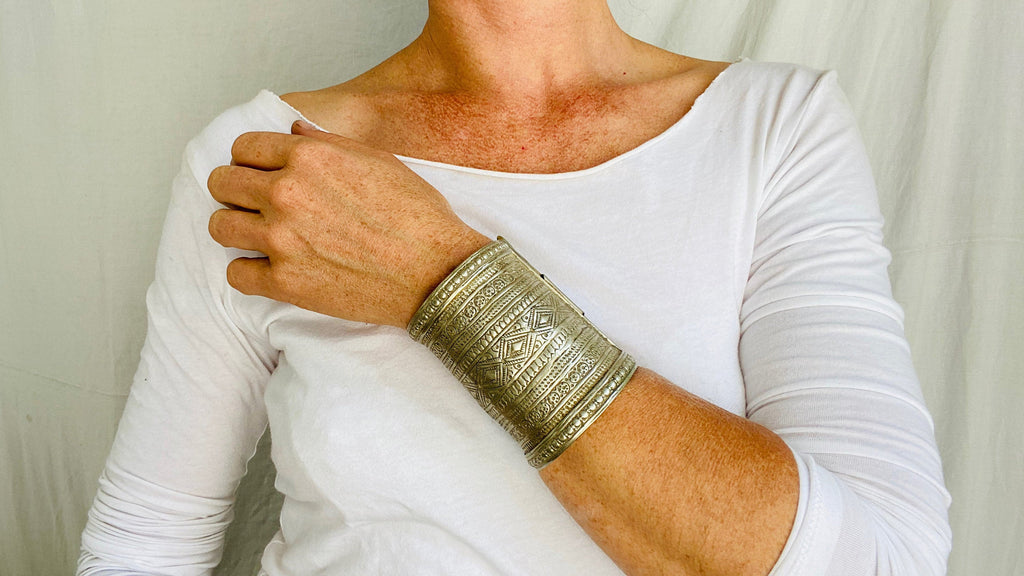 Vintage Kuchi Cuff Bracelet PAIR. - Aadya Bazaar